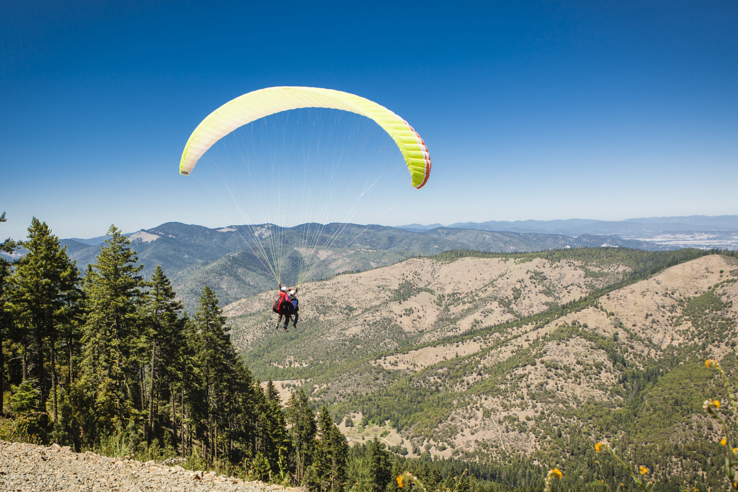 Southern Oregon vineyards have become popular landing spots for hang gliders
